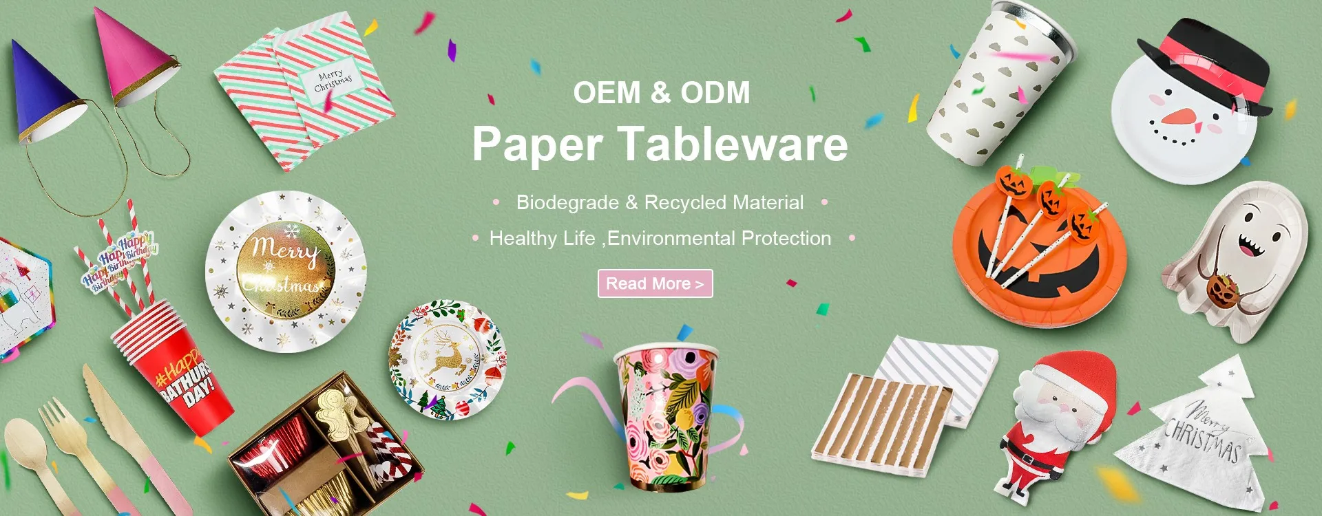 custom paper tableware